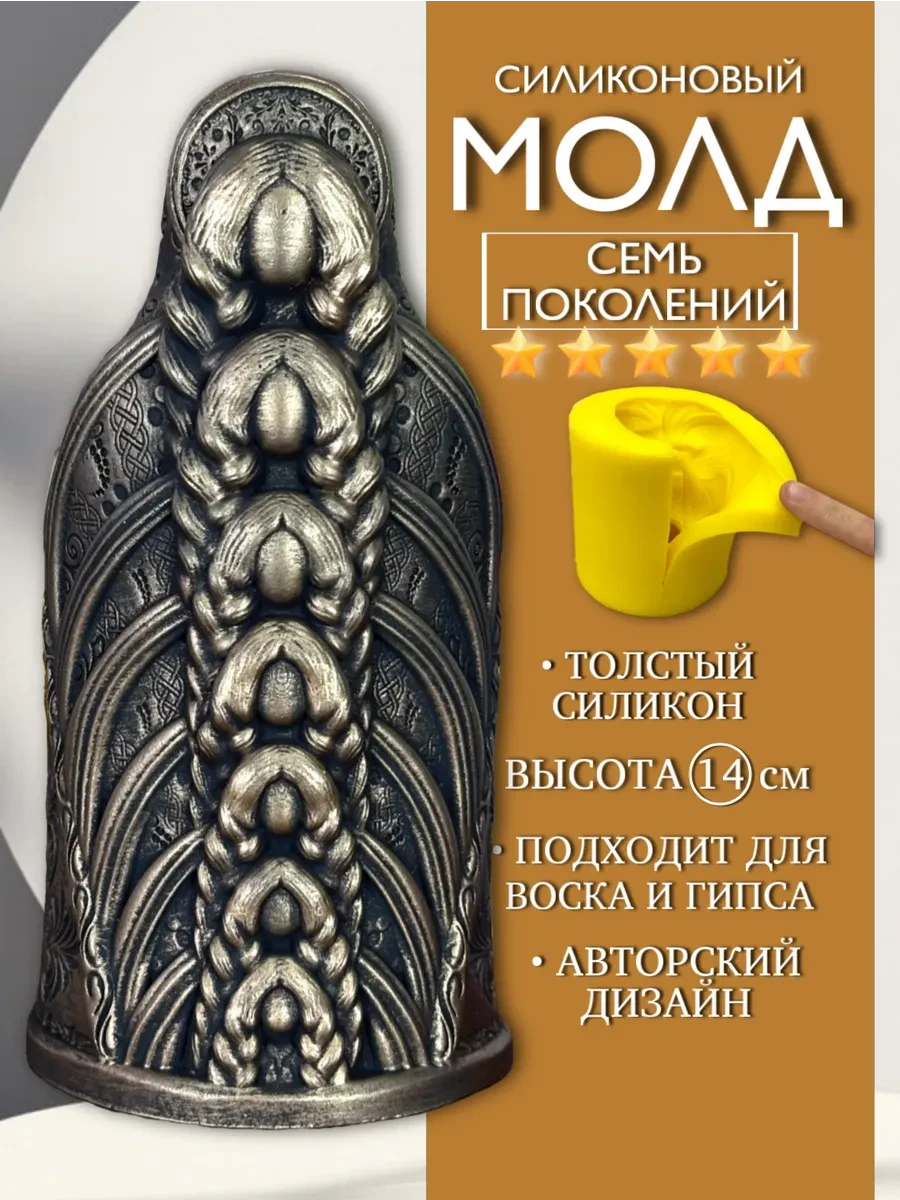 изображение_2026-05-24_121230968 Форма силиконовая, молд оберег Семь Поколений — изображение 1