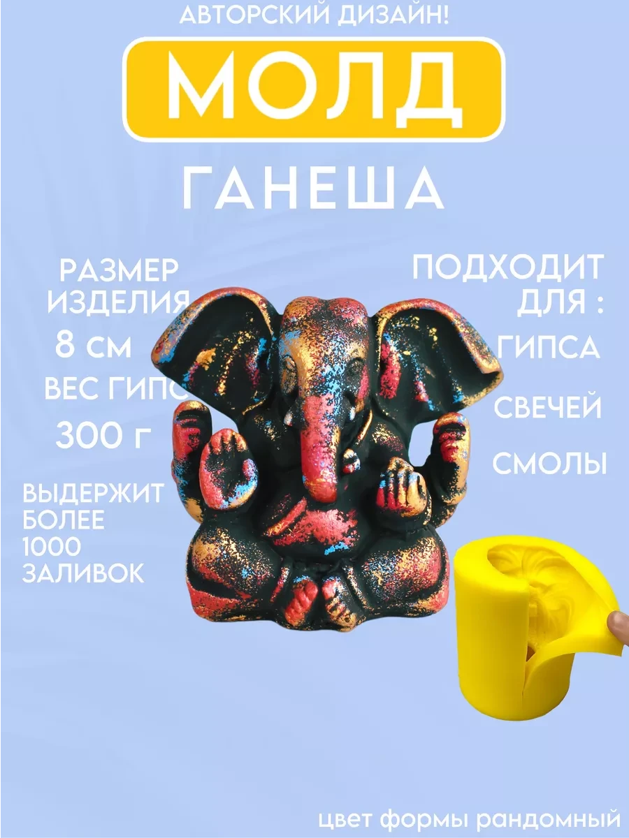 изображение_2026-05-24_123823321 Форма силиконовая, молд Ганеша — изображение 1